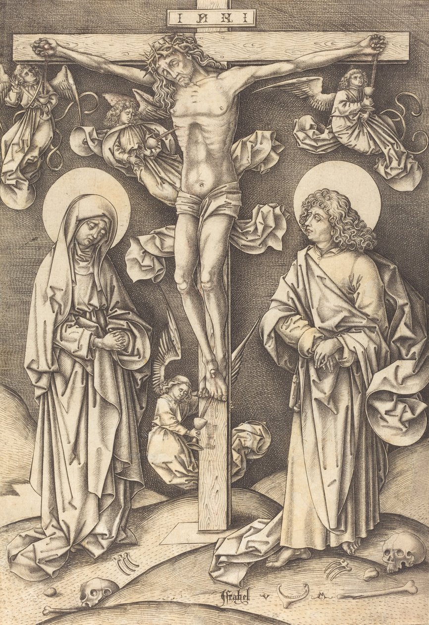Korsfestelsen, ca. 14901500. av Israhel van Meckenem