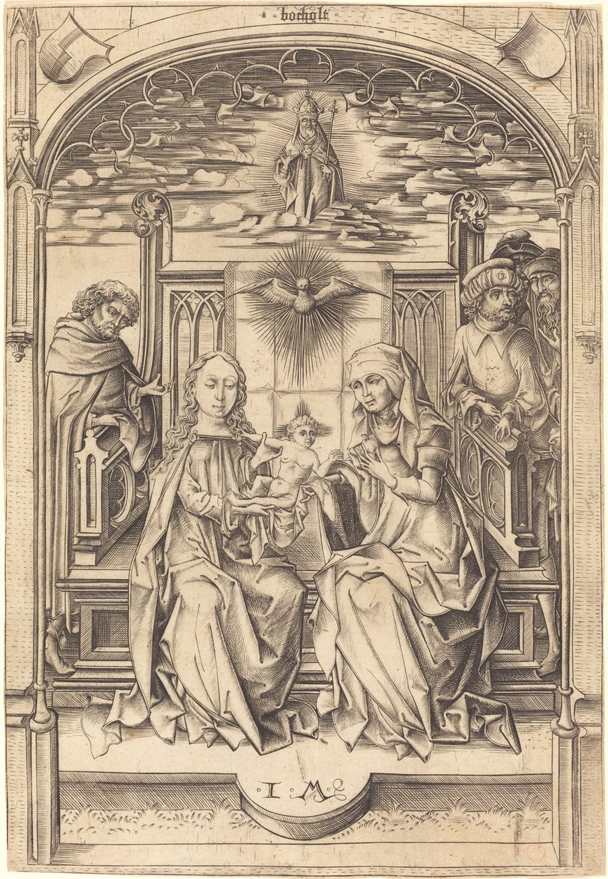 Den hellige familie, ca. 14751480. av Israhel van Meckenem