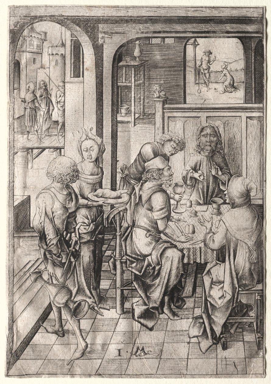 The Passion: Nattverd i Emmaus. av Israhel van Meckenem