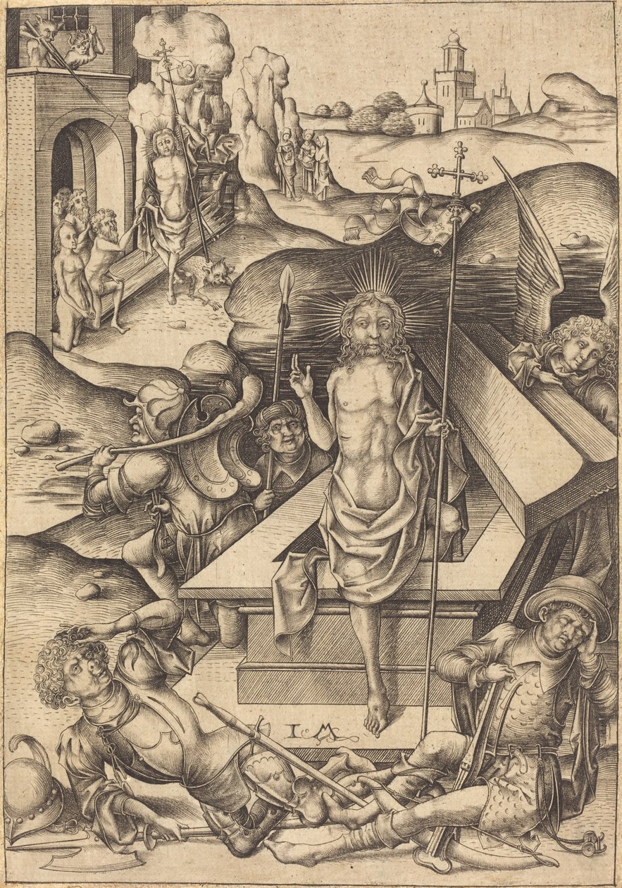 Oppstandelsen, ca. 1480. av Israhel van Meckenem