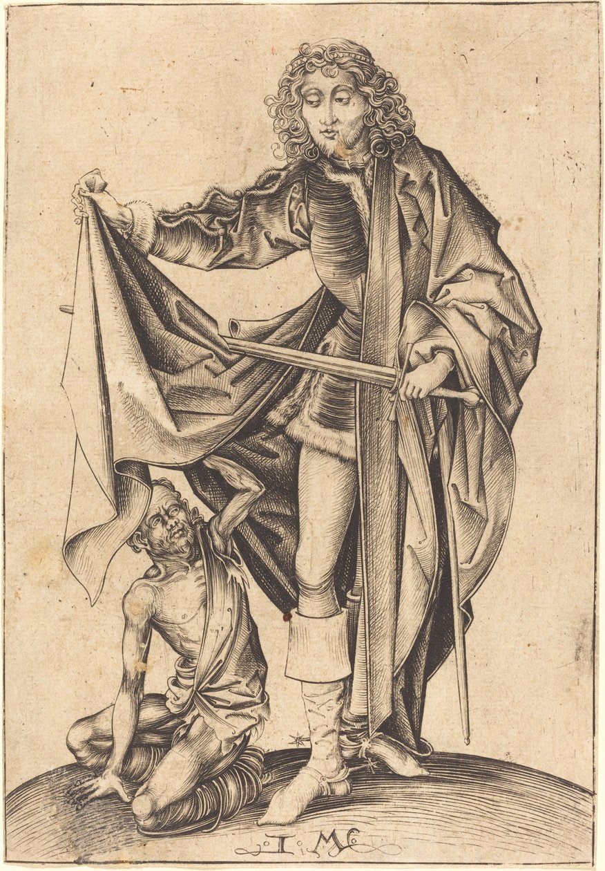 Saint Martin av Israhel van Meckenem after Martin Schongauer