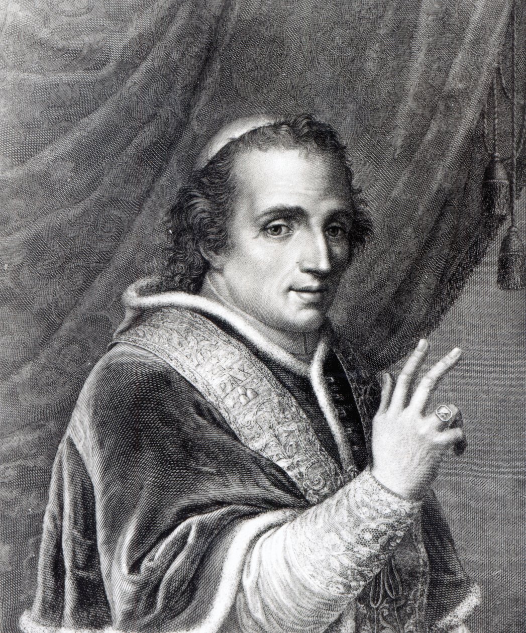 Pave Pius VII, gravert av Rafaello Morghen av Italian School