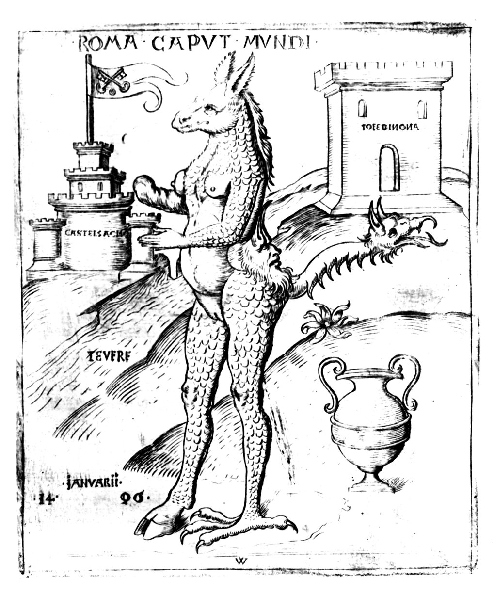 Roma, verdens hovedstad, 1596 av Italian School