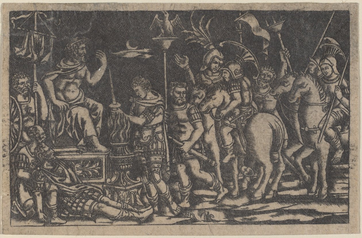 Mucius Scaevola av Italian 18th or 19th Century