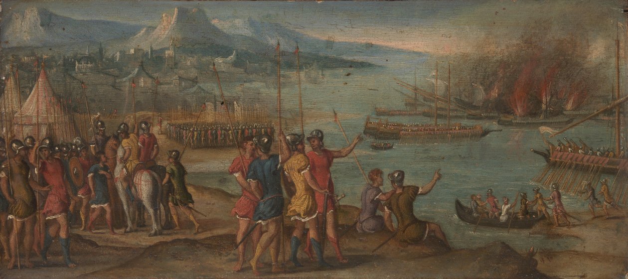 Et sjøslag, ca. 1580 av Italian Master