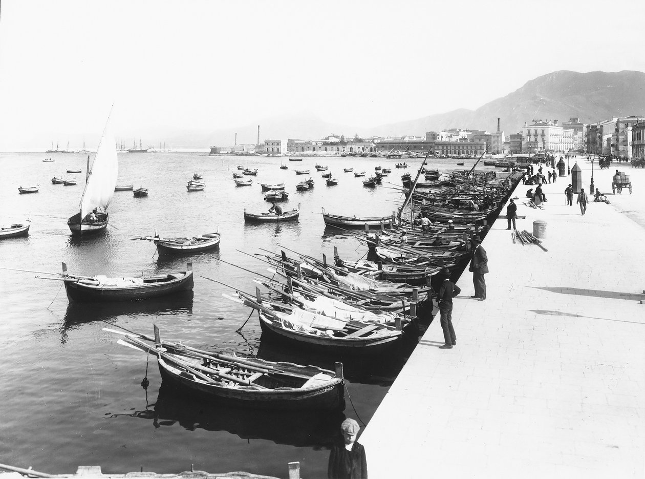 Havnen i Palermo, Sicilia, ca. 1920 av Italian Photographer