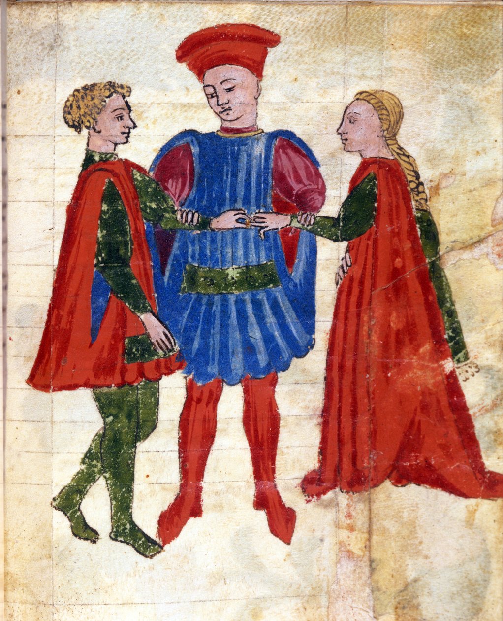 En jødisk ekteskapsseremoni (vellum) av Italian School