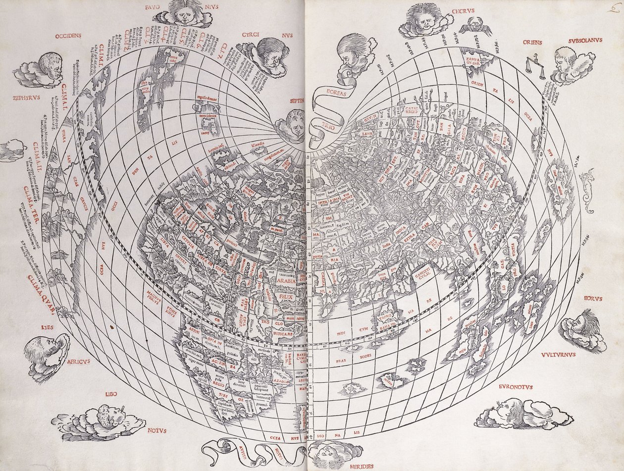 Et kart over verden, 1511 av Italian School