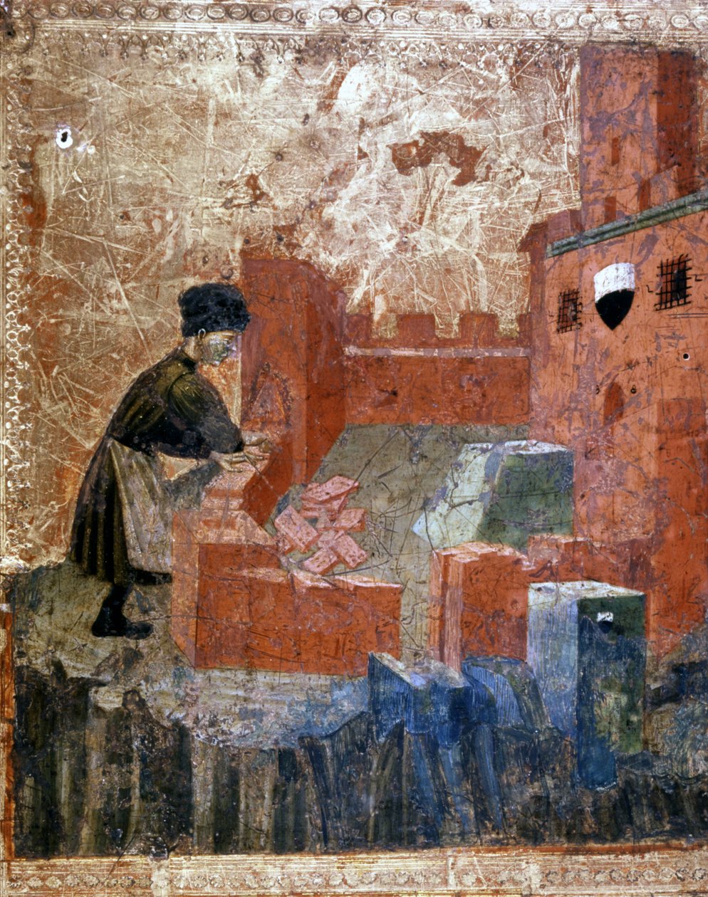 En murer på 1300-tallet. av Italian School