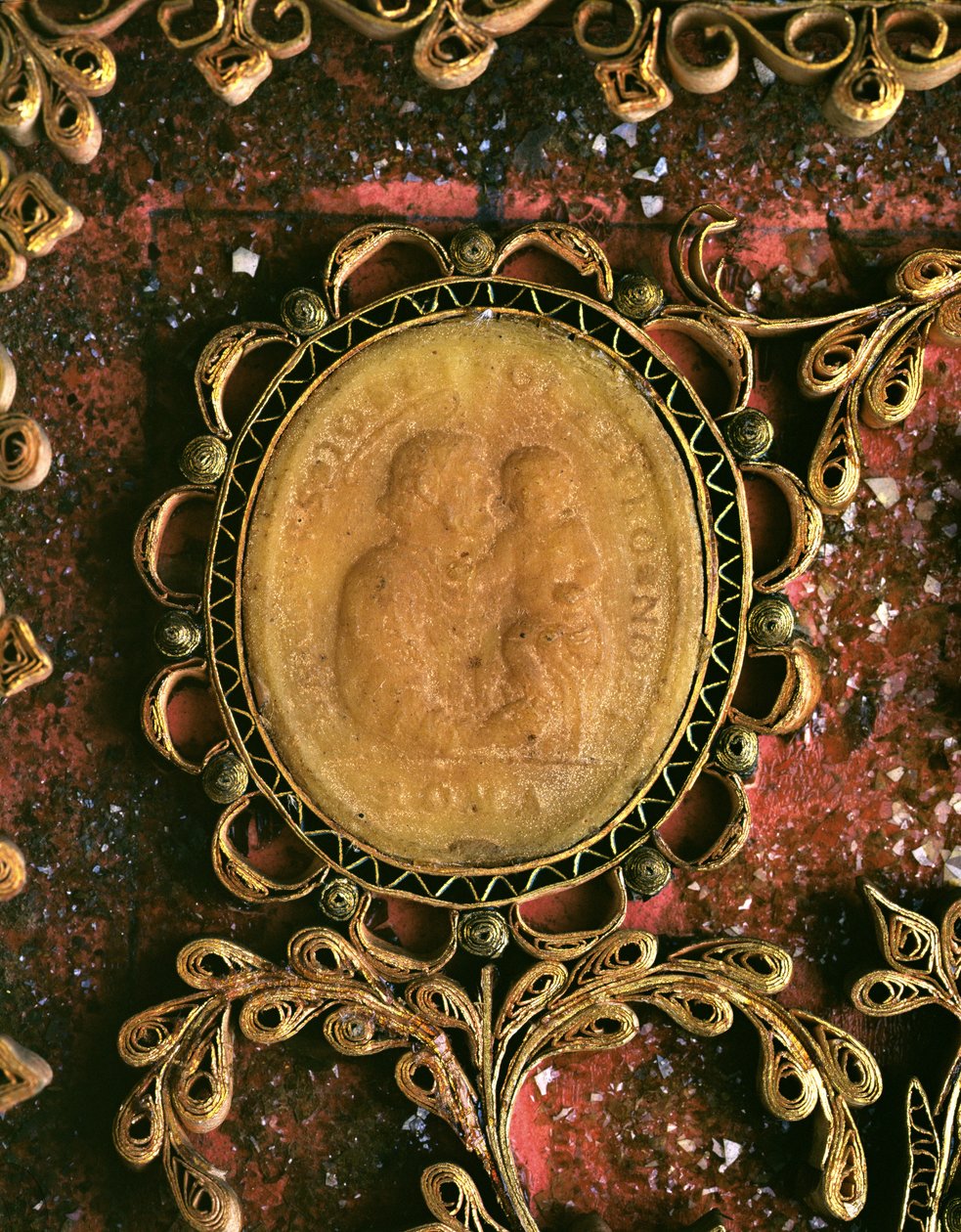 Agnus Dei med St. Joseph av Italian School