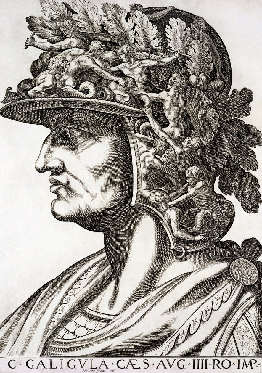 Caligula Caesar (12-41 e.Kr.), 1596 av Italian School