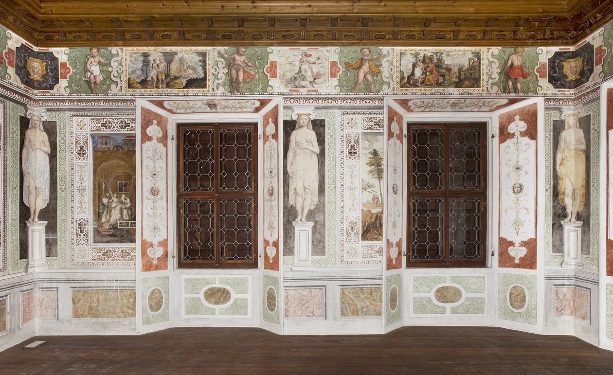 Caryatids Room: Metamorphoses av Ovid (fresco) av Italian School