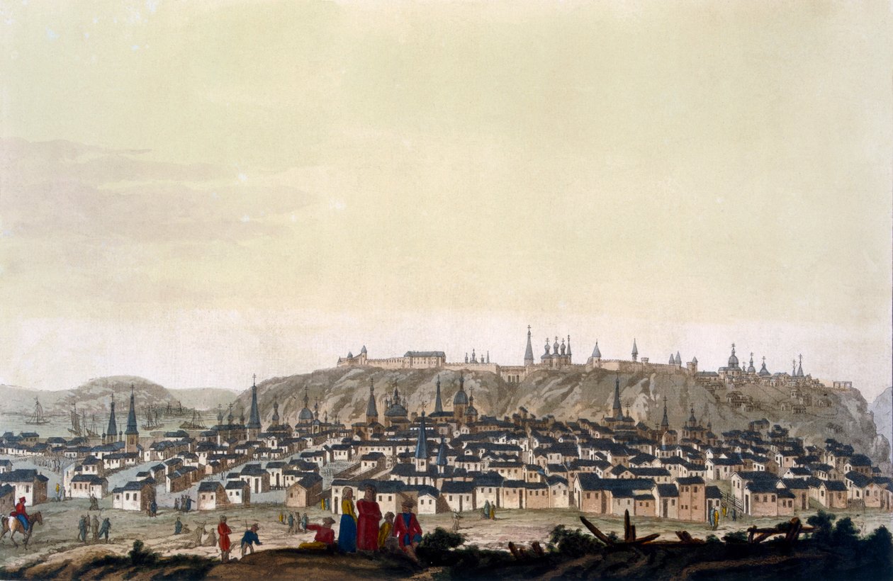 Byen Tobolsk, Russland, ca. 1820-30-tallet av Italian School
