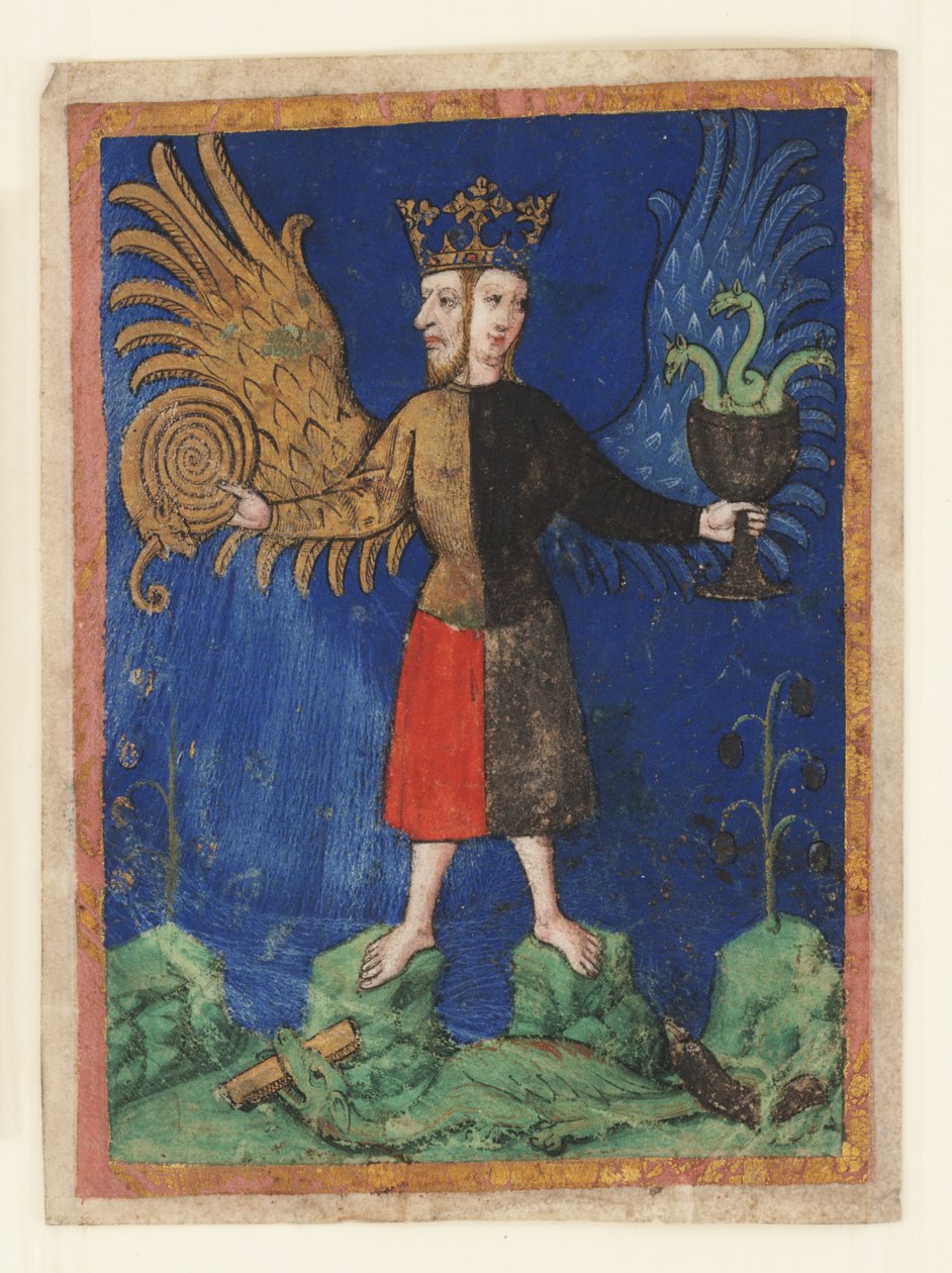 Kronet hermafroditt (vellum) av Italian School