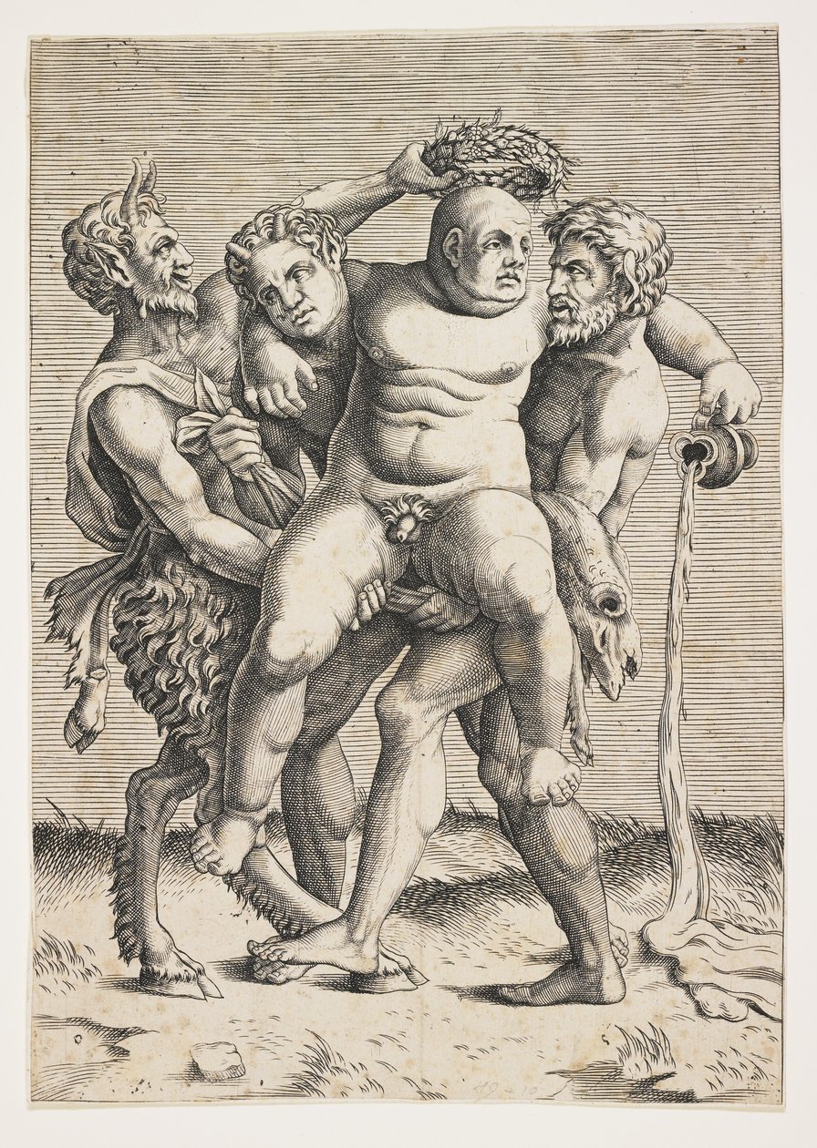 Drunken Silenus av Italian School