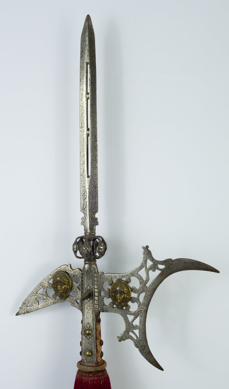 "Fretted" Halberd av Italian School