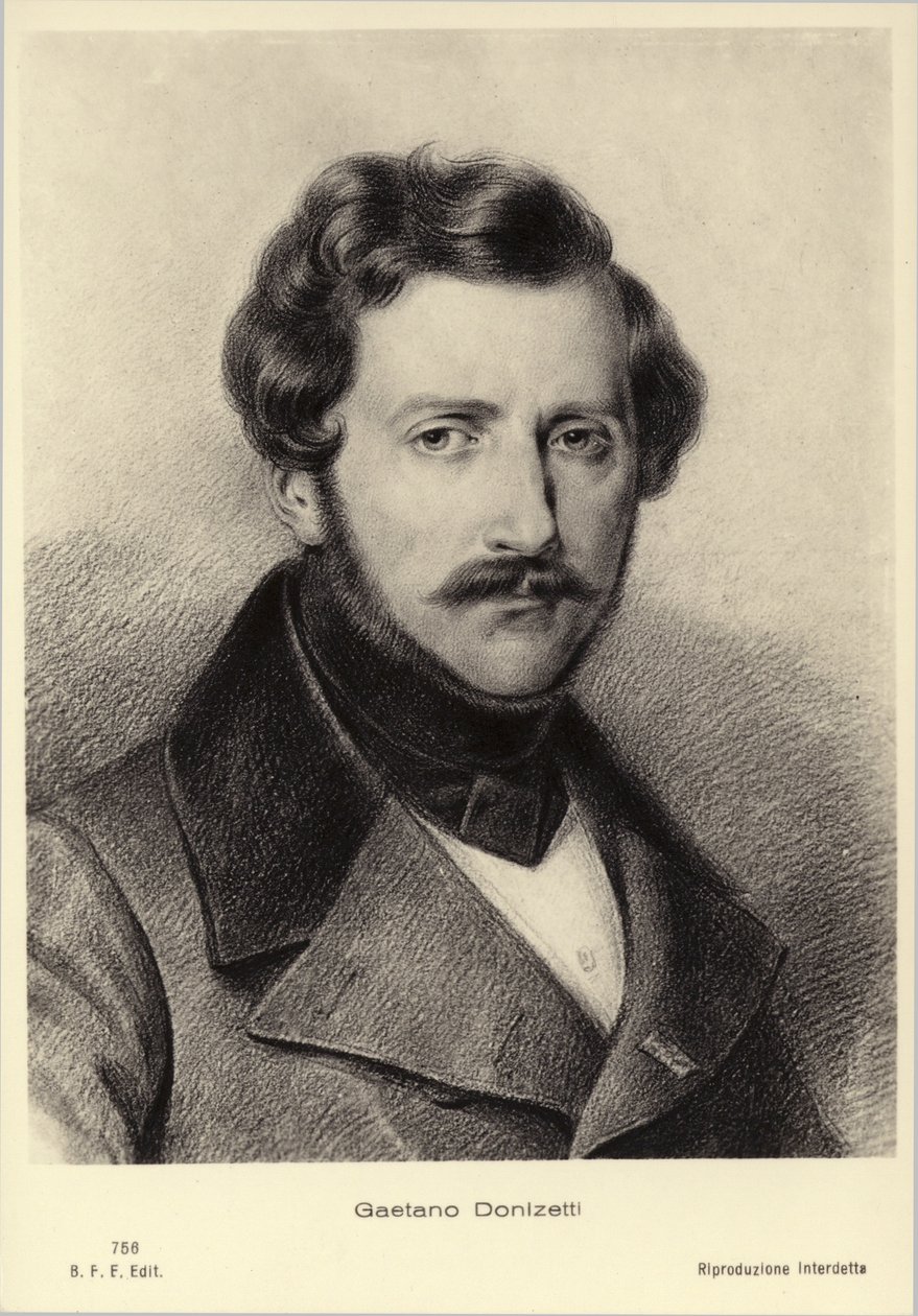 Gaetano Donizetti , italiensk komponist (1797-1848) av Italian School