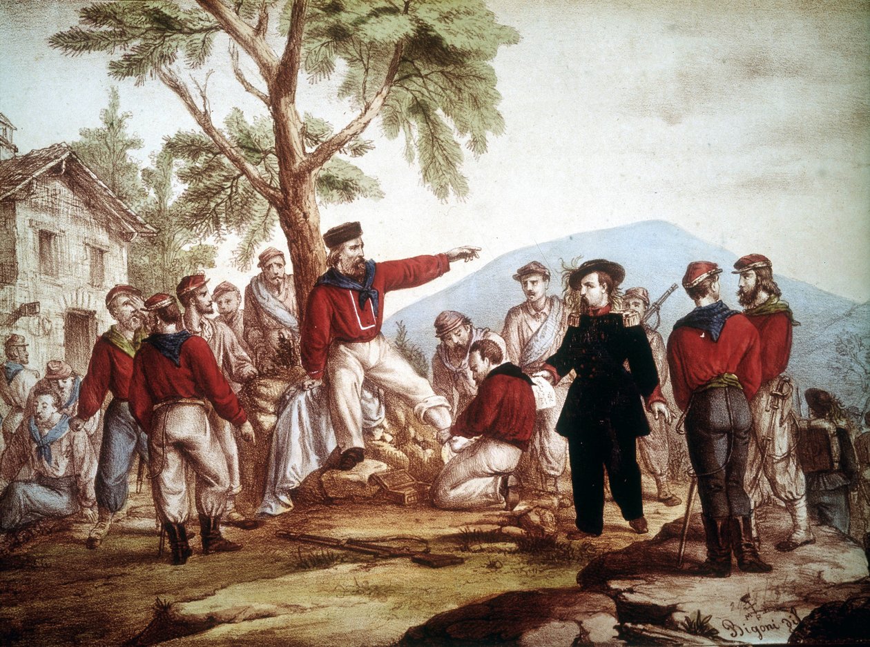 Garibaldi (1807-1882) såret i Aspromonte. av Italian School