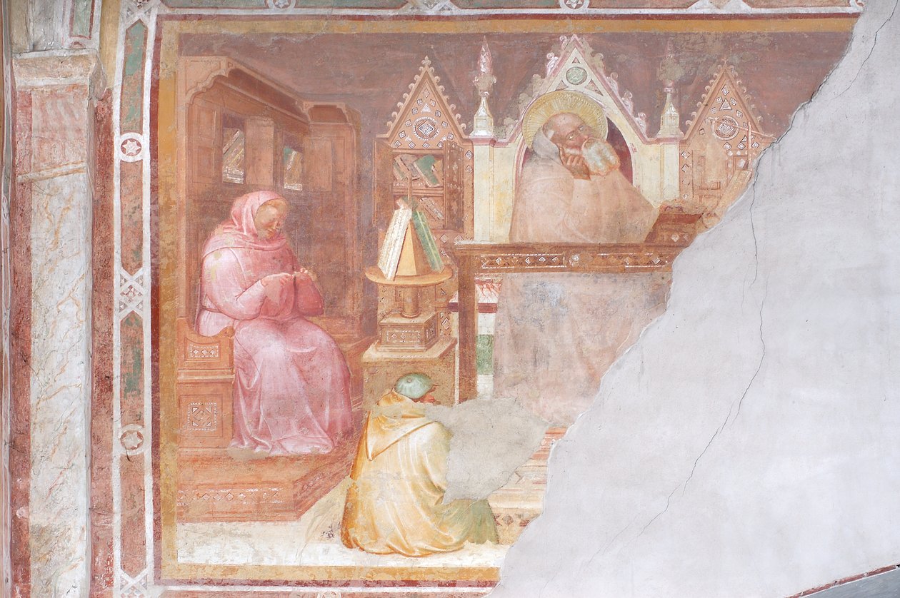 Hellig munk (fresco) av Italian School
