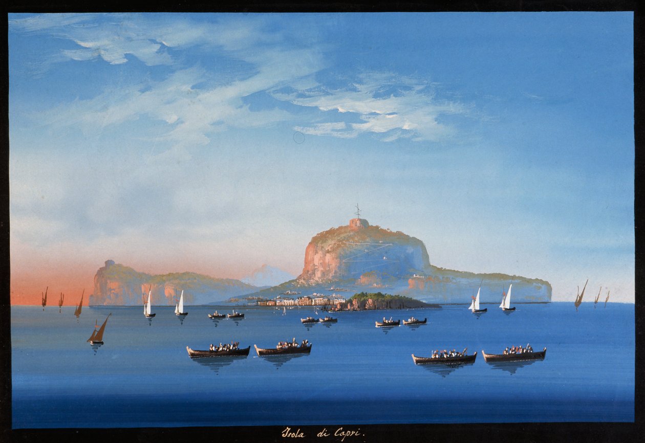 Isle of Capri (gouache) av Italian School