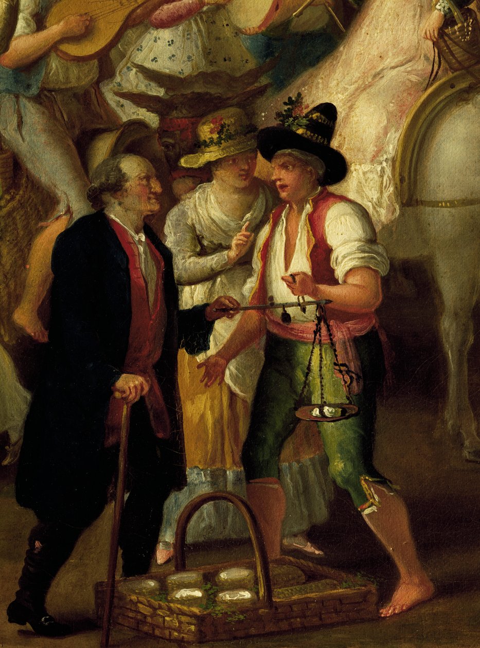 Mozzarella-leverandør, Detail, Italia av Italian School