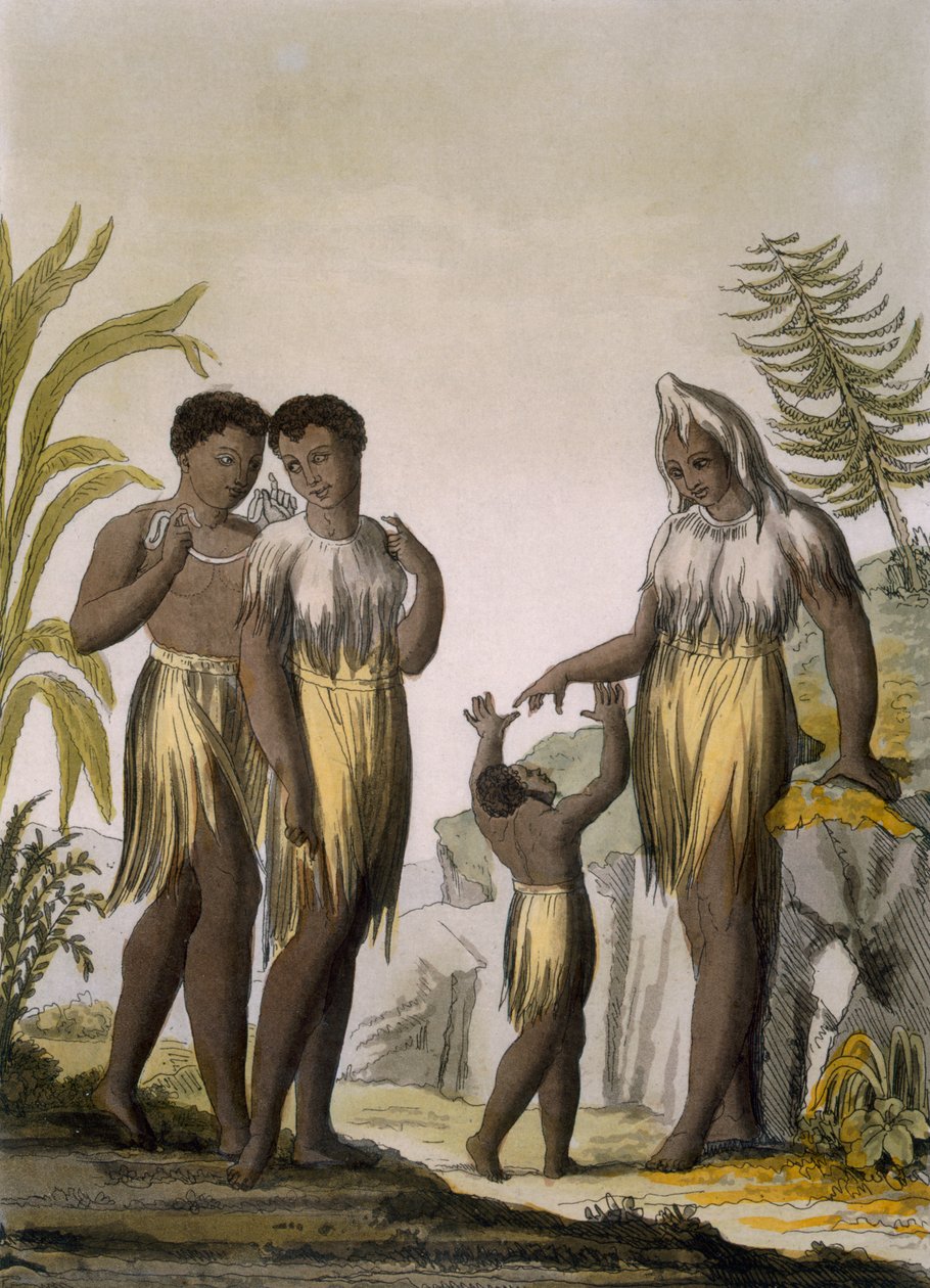 Innfødte i Cazegut, Vest-Afrika, ca. 1820-30-tallet av Italian School