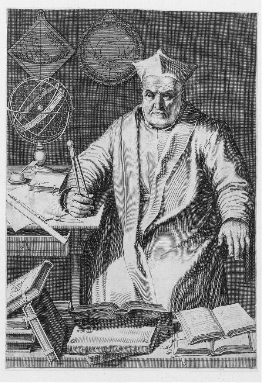 Portrett av kardinal Christopher Clavius av Italian School