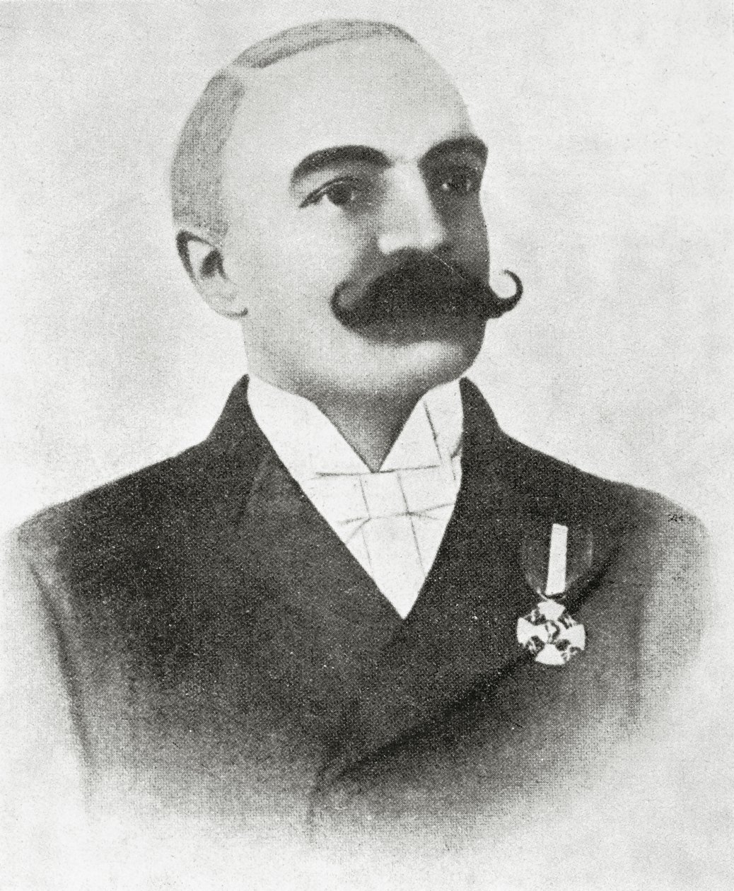Portrett av Emilio Salgari (litho) av Italian School