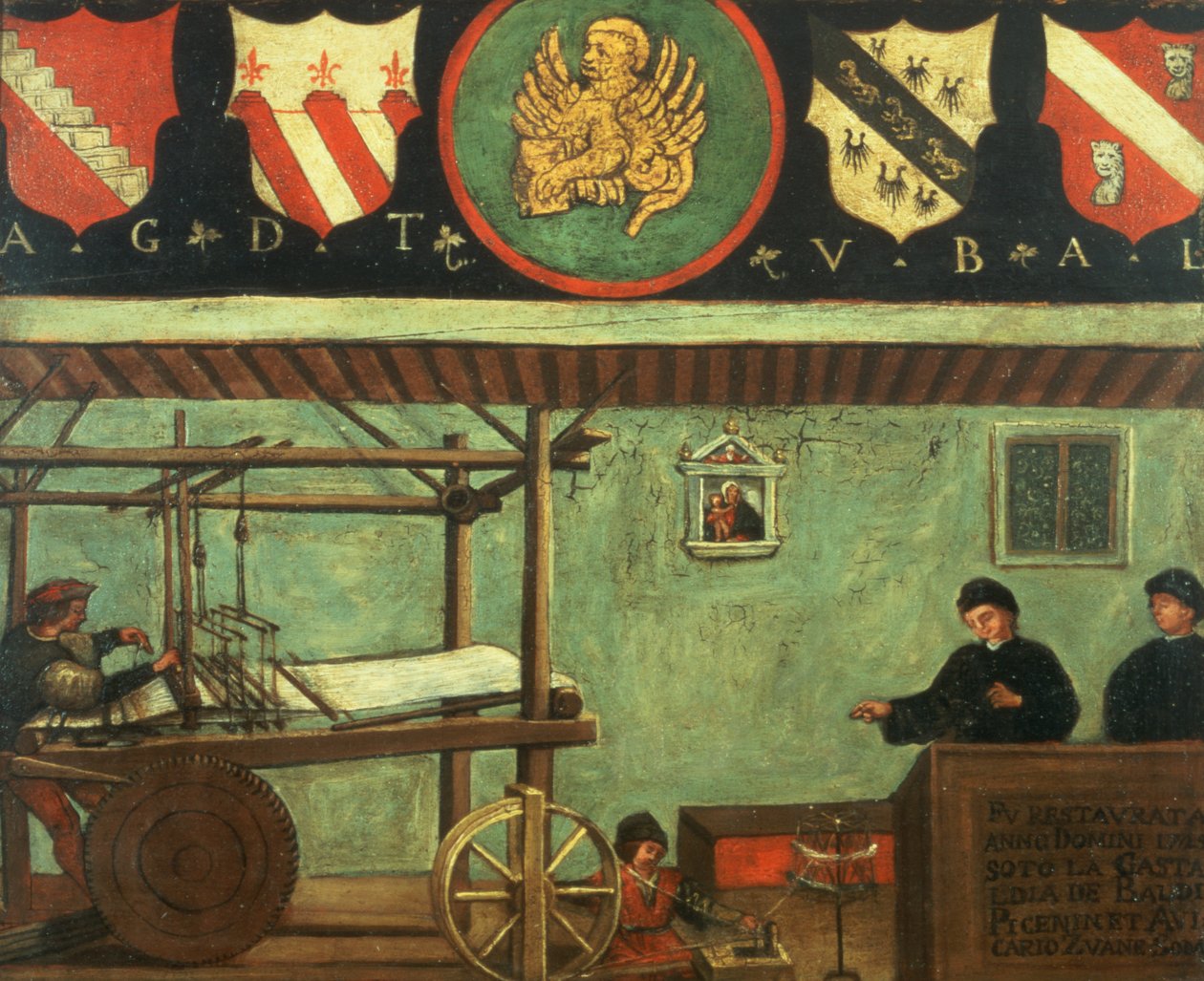 Tegn på Venetian Weavers Guild (panel) av Italian School
