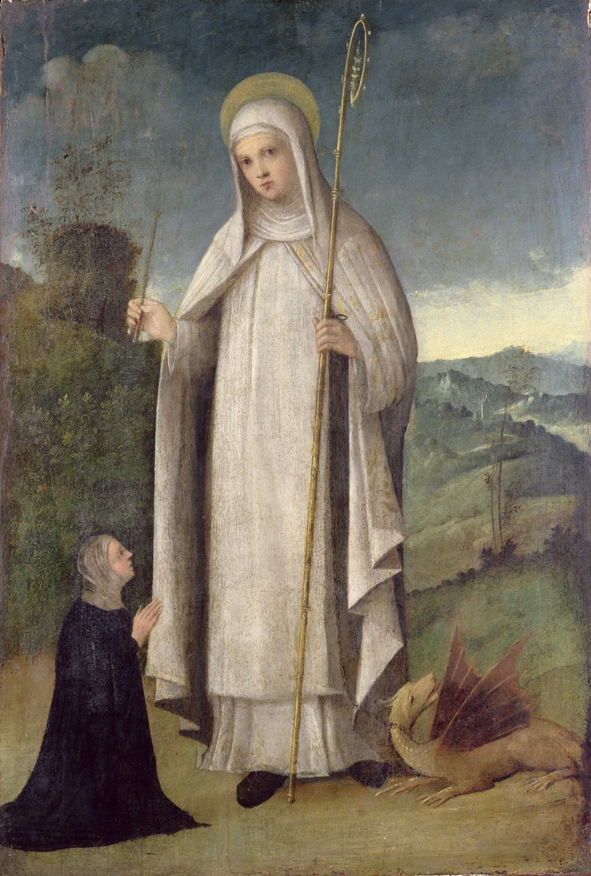 St. Margaret, ca. 1500 (panel) av Italian School
