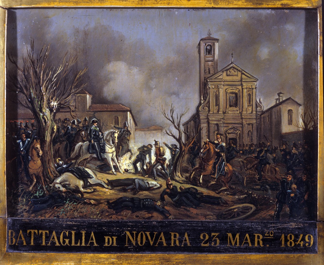 Slaget ved Novara (Novara), 23. mars av Italian School