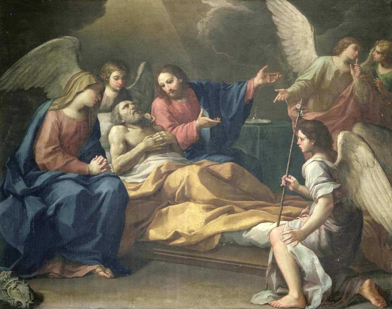 St. Josephs død av Italian School