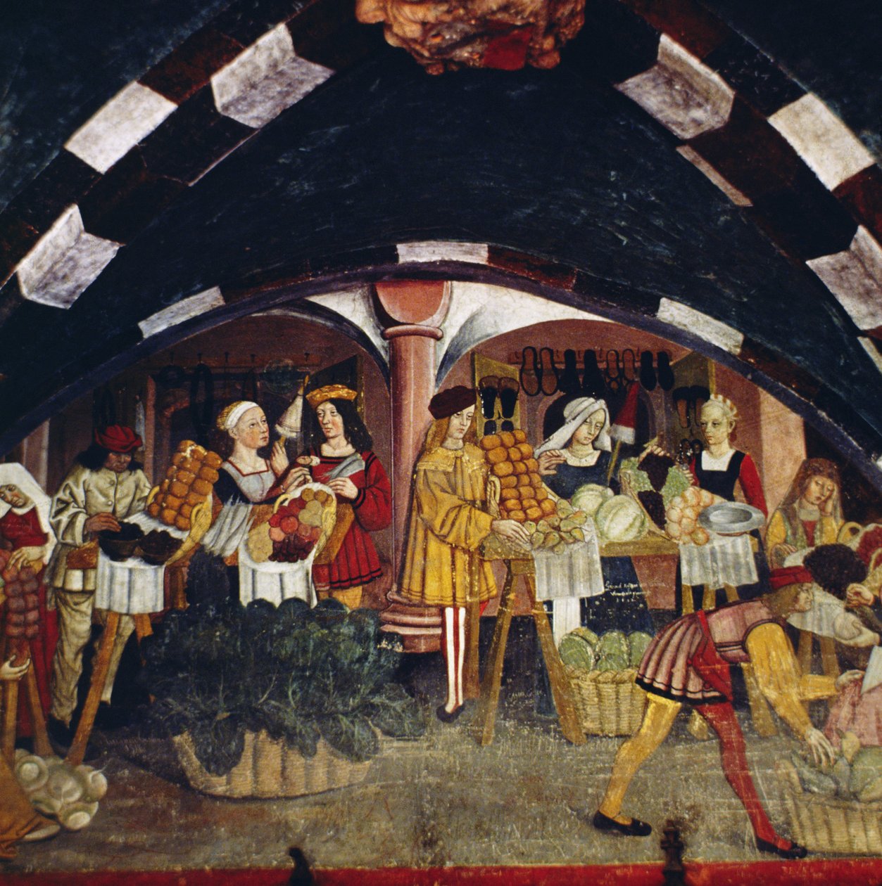 Grønthandleren (fresco) av Italian School