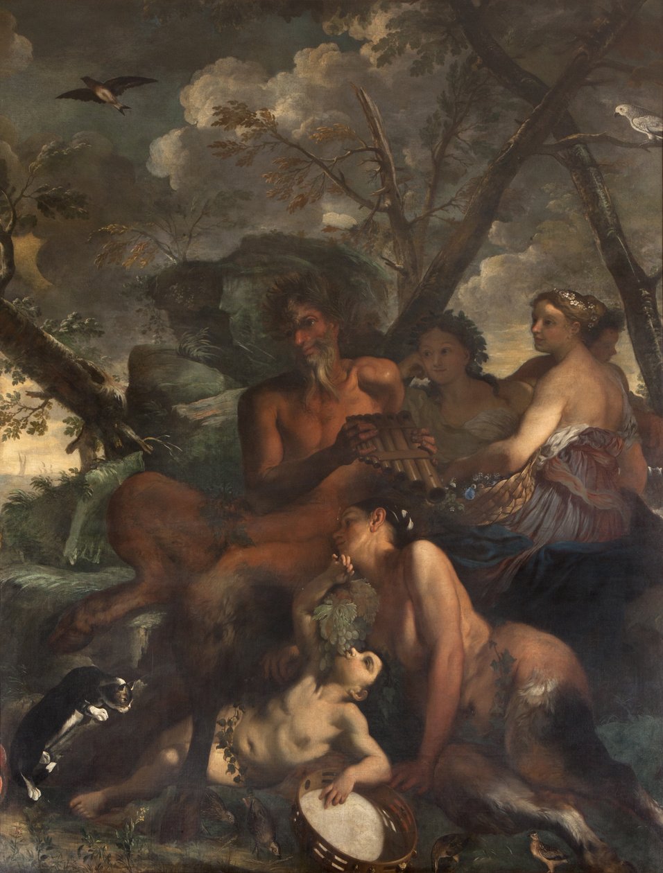 Thee feeding of Bacchus, Myth of Orpheus av Italian School