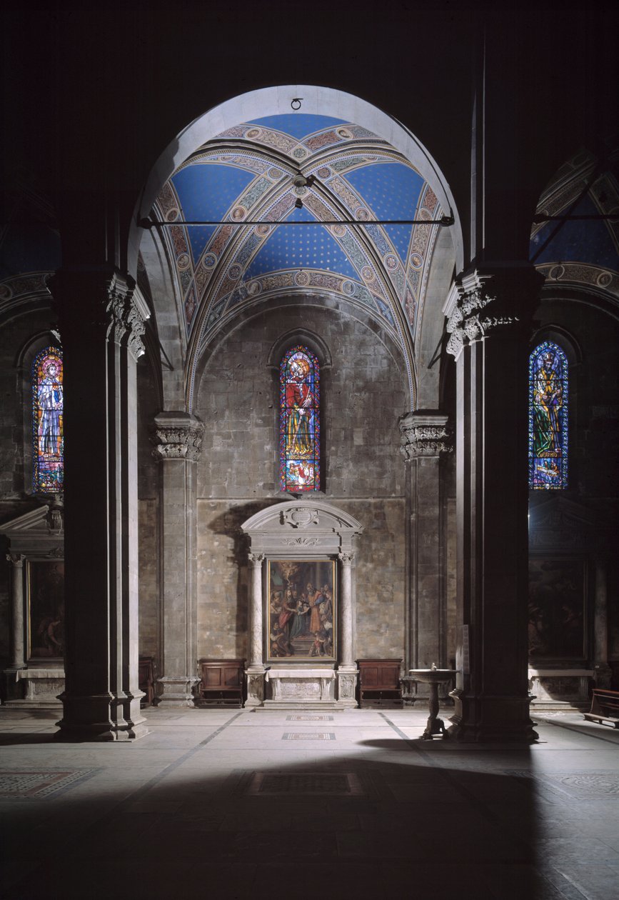 Utsikt over Lucca katedral av Italian School