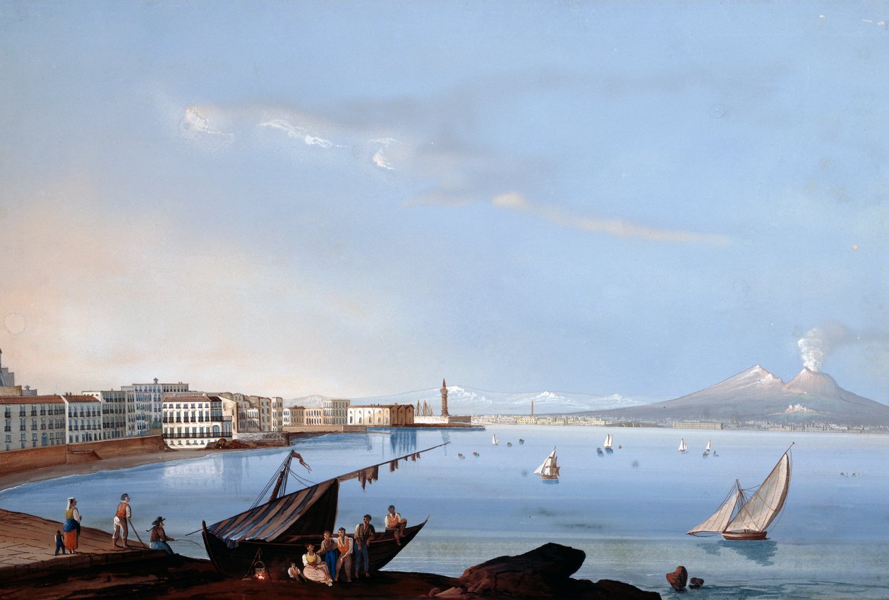 Utsikt over Saint Lucia (gouache) av Italian School