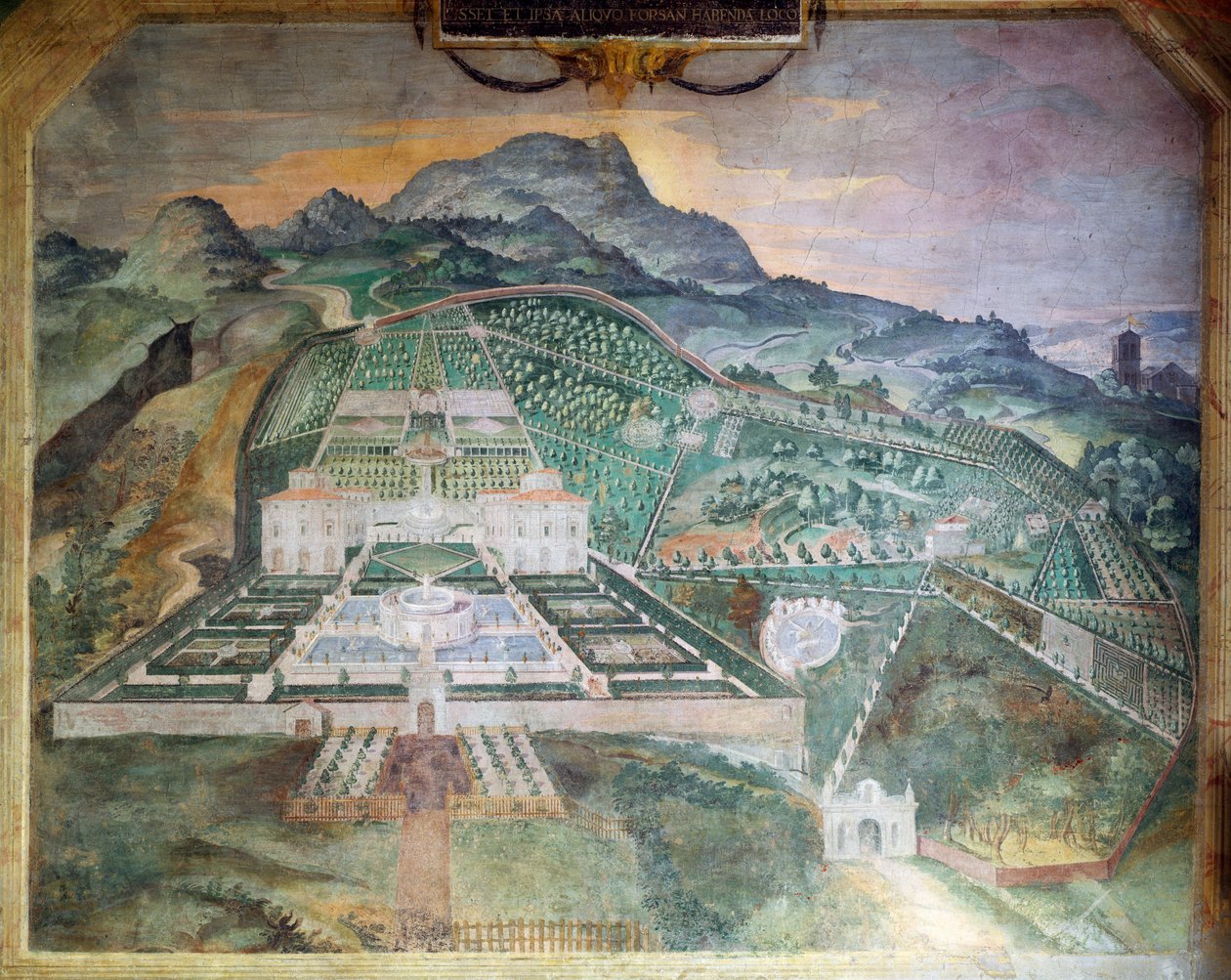 Villa Lante i Bagnaia, ca. 1581 (frisk) av Italian School