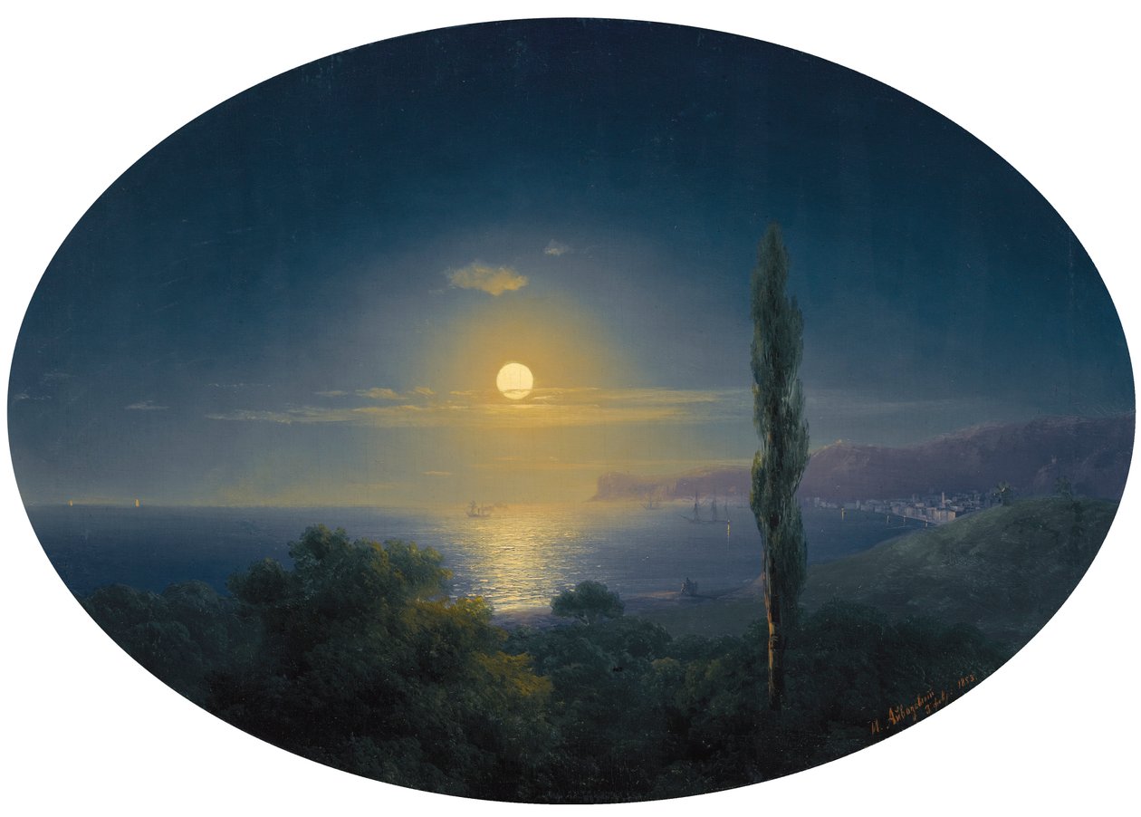 Krimkysten ved måneskinn av Ivan Konstantinovich Aivazovsky