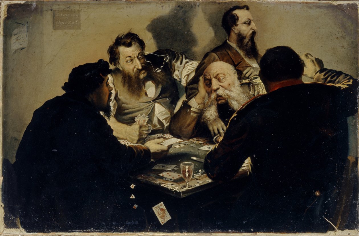 The Cardsharps, 1870-tallet av Ivan Alexandrovich Kalganov