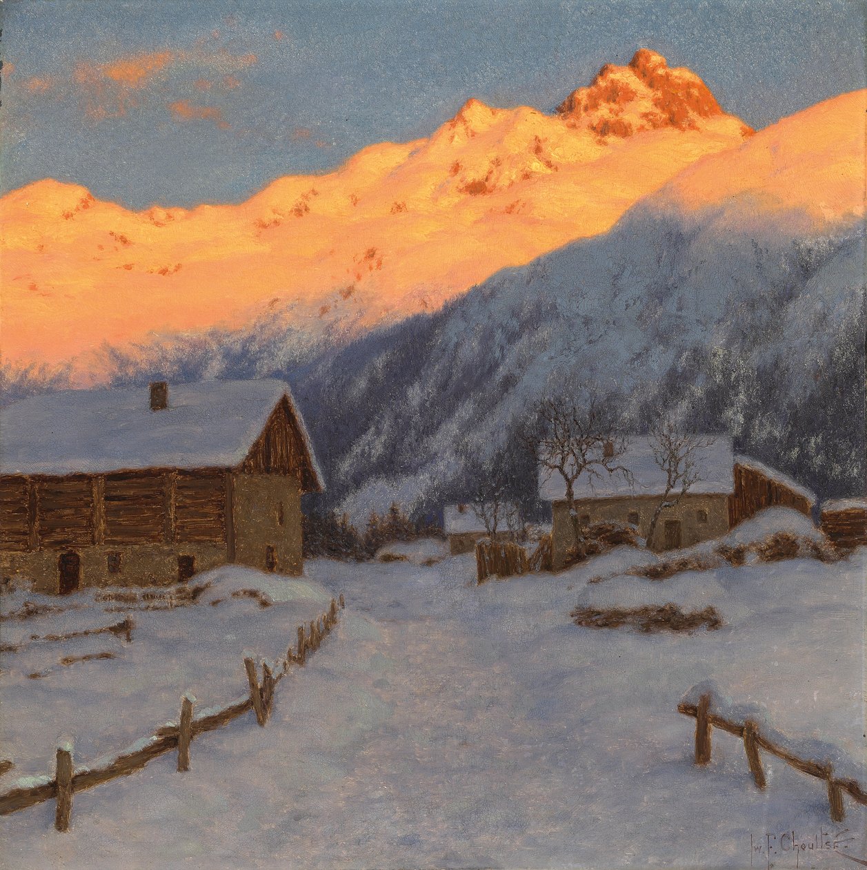 Kveld på fjellet, Haute-Savoie av Ivan Fedorovich Choultse