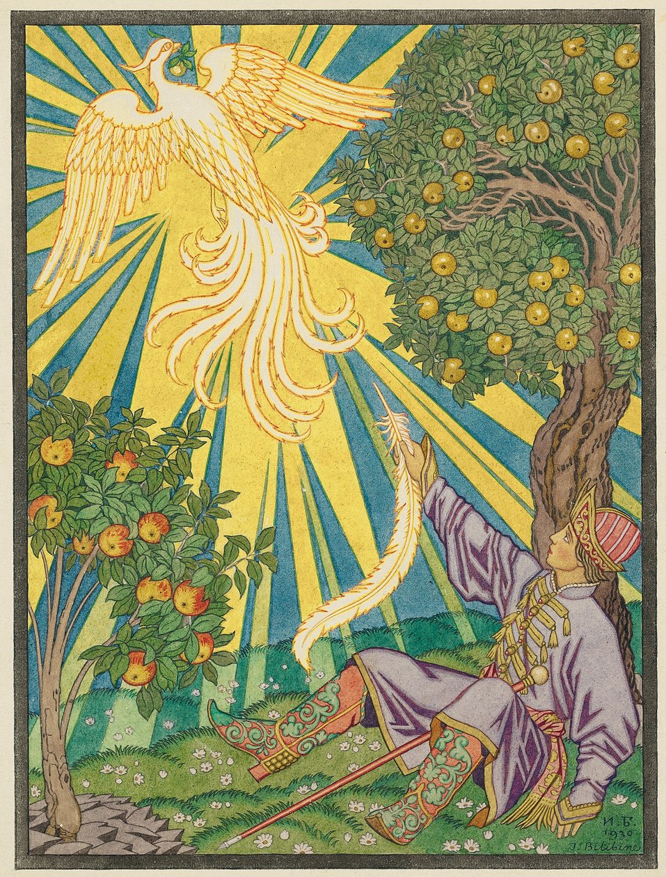 Ivan Tsarevich og Ildfuglen av Ivan Yakovlevich Bilibin