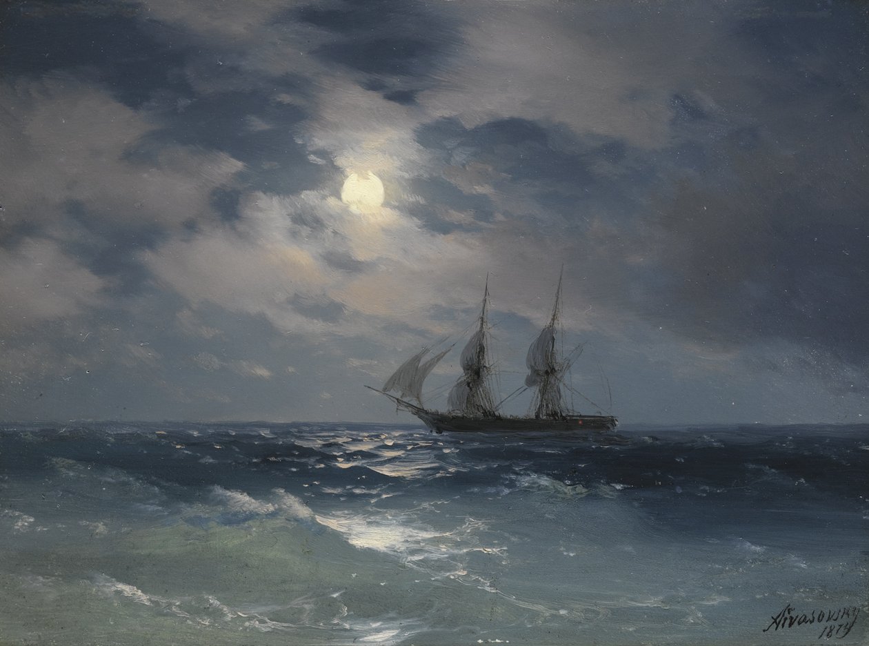 Brig Mercury av Ivan Konstantinovich Aivazovsky