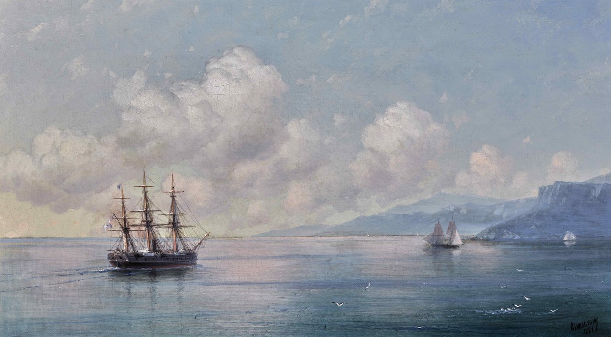 Skip utenfor Krimkysten, 1881. av Ivan Konstantinovich Aivazovsky