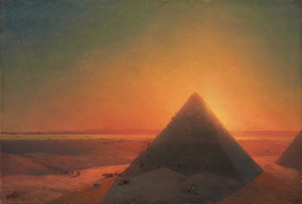 Den store pyramiden i Giza, 1878 av Ivan Konstantinovich Aivazovsky