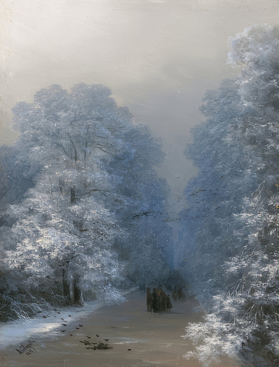 Vinterlandskap. 1876 av Ivan Konstantinovich Aivazovsky