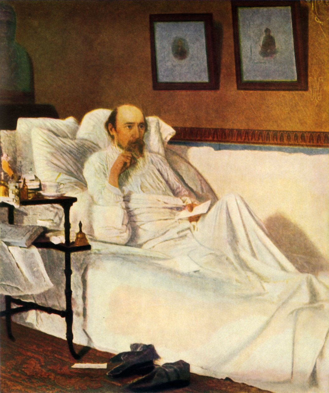 Portrett av Nekrasov, 1877, 1965. av Ivan Kramskoy