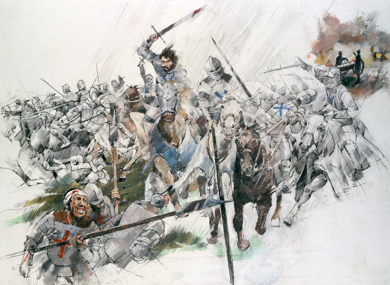Slaget ved Flodden Field, 1513, c1990-2010. av Ivan Lapper