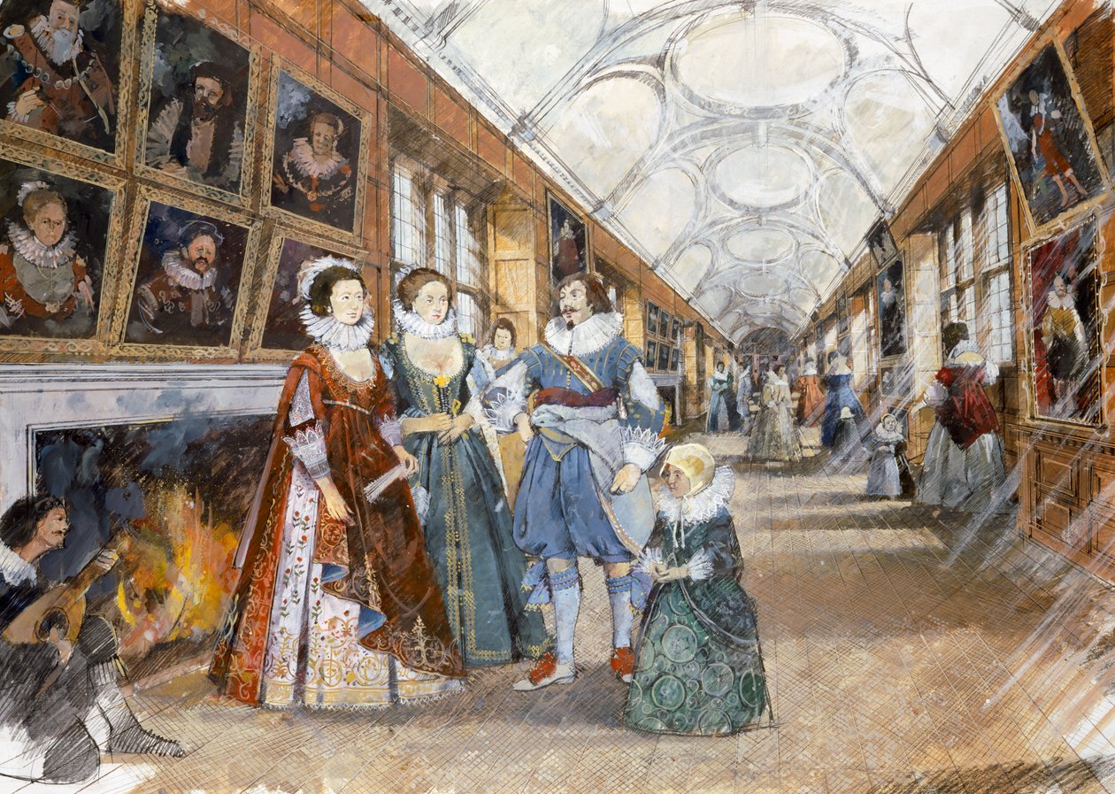 Kirby Hall, tidlig på 1600-tallet, c1990-2010 av Ivan Lapper