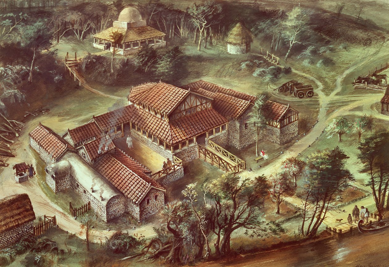 Lullingstone Roman Villa, AD360, c1990-2010 av Ivan Lapper