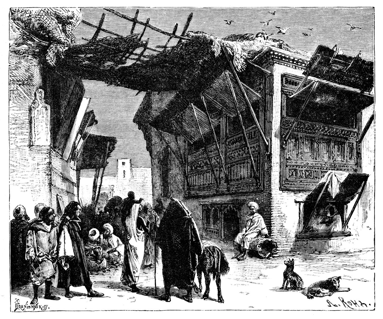 En skole i Fez, Marokko, 1895. av Ivan Pranishnikoff